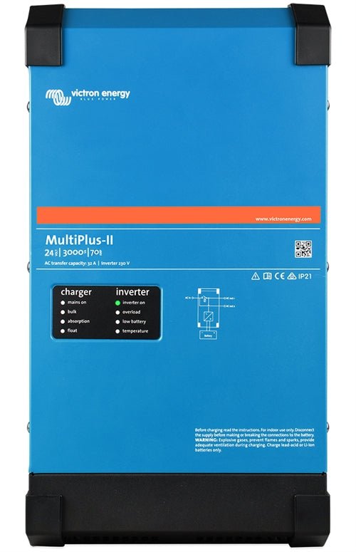 Victron MultiPlus - II 12/3000/120 - 32 – 12 V Inverter & Batterioplader (3000 VA / 120 A) - SejlStrøm