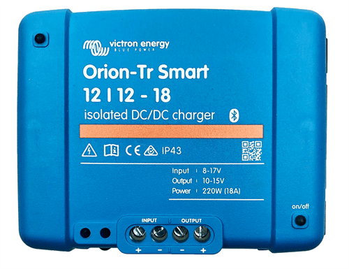 Victron Orion‑Tr Smart DC‑DC Charger – 12 V → 12 V, 18 A (220–280 W, Isoleret) - SejlStrøm