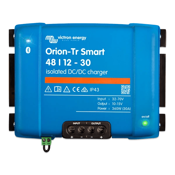 Victron Orion‑Tr Smart DC‑DC Charger – 48 V → 12 V, 30 A (360 W, Galvanisk Isoleret) - SejlStrøm