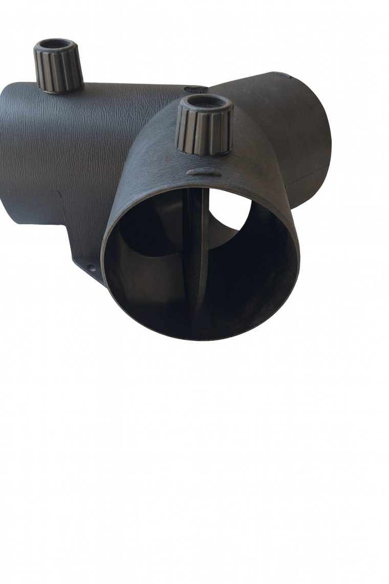 Y‑stykke med lukbar spjæld Ø60/Ø75 mm – Luftfordeler & Justérbar Luftkontrol
