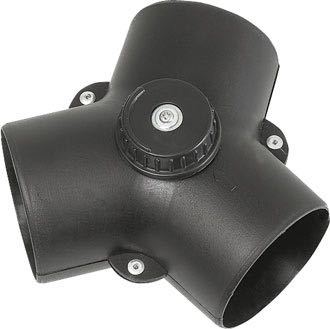 Y‑ventil med spjæld – luftfordeling til varmluftsystemer (60 mm, 75 mm, 75×60/60 mm) - SejlStrøm